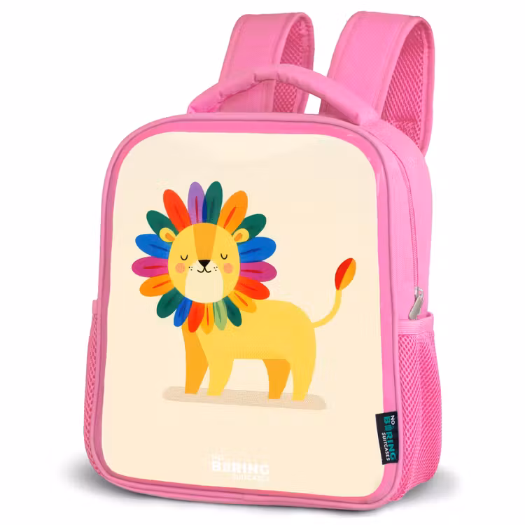 Kinderrugzak - Roze - Leeuw - Manen - Kleurrijk — 4