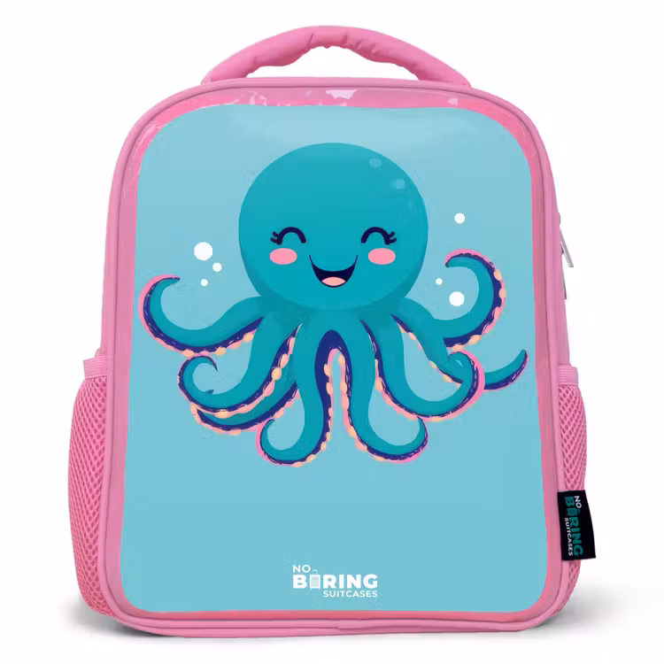 Kinderrugzak - Roze - Octopus - Water - Blauw — 1