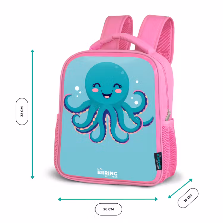 Kinderrugzak - Roze - Octopus - Water - Blauw — 3