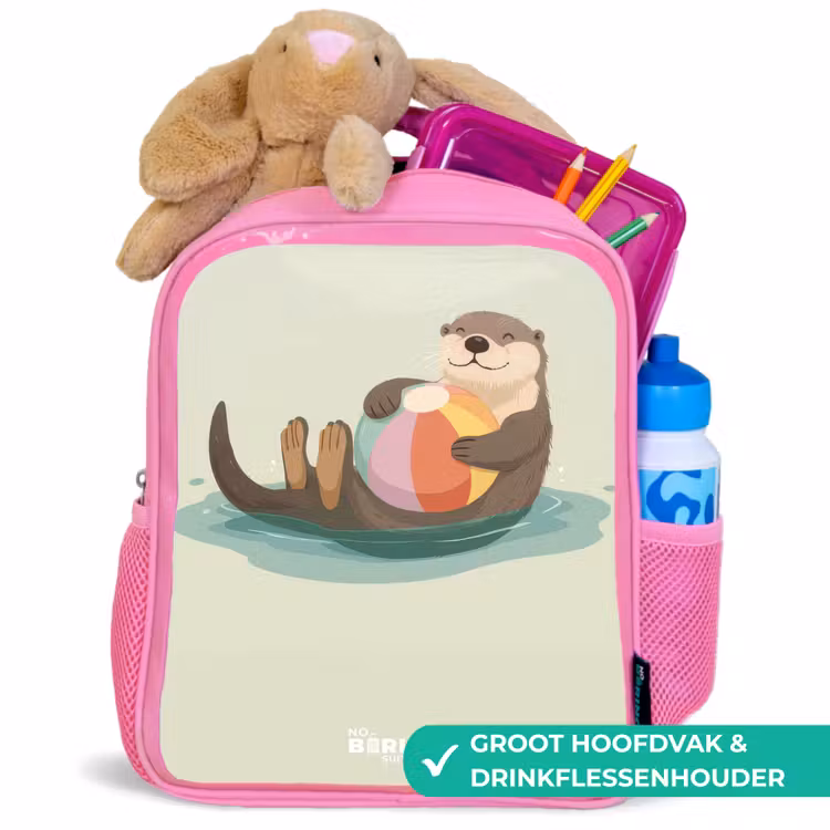 Kinderrugzak - Roze - Otter - Strandbal - Water — 2