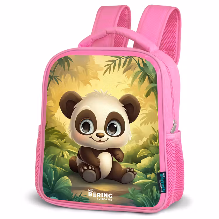 Kinderrugzak - Roze - Panda - Bamboebos - Groen — 4