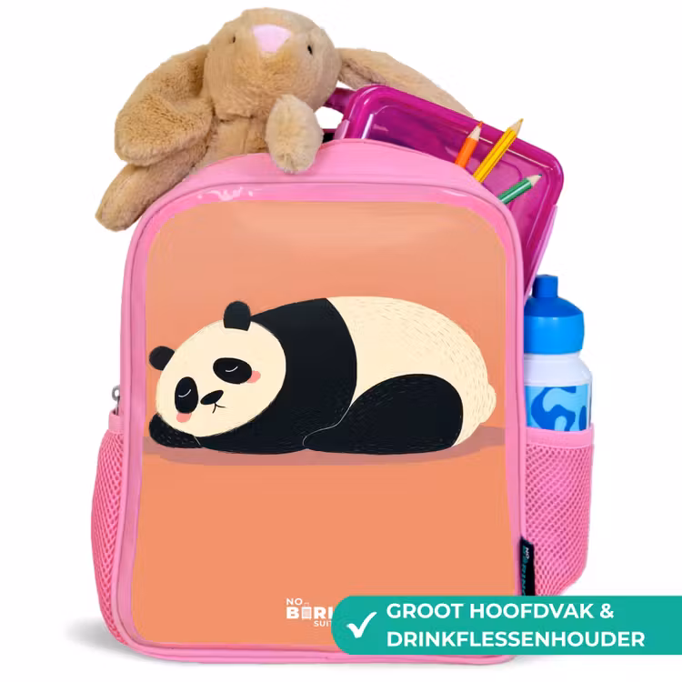 Kinderrugzak - Roze - Panda - Slapen - Oranje — 2