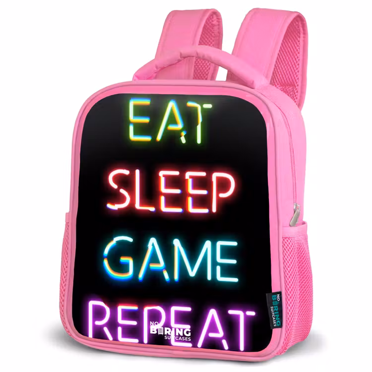 Kinderrugzak - Roze - Qoute met neon lichten — 4