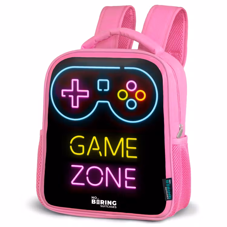 Kinderrugzak - Roze - Qoute met neonkleuren — 4
