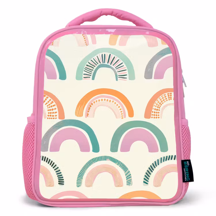 Kinderrugzak - Roze - Regenboog - Pastel - Patroon β 1