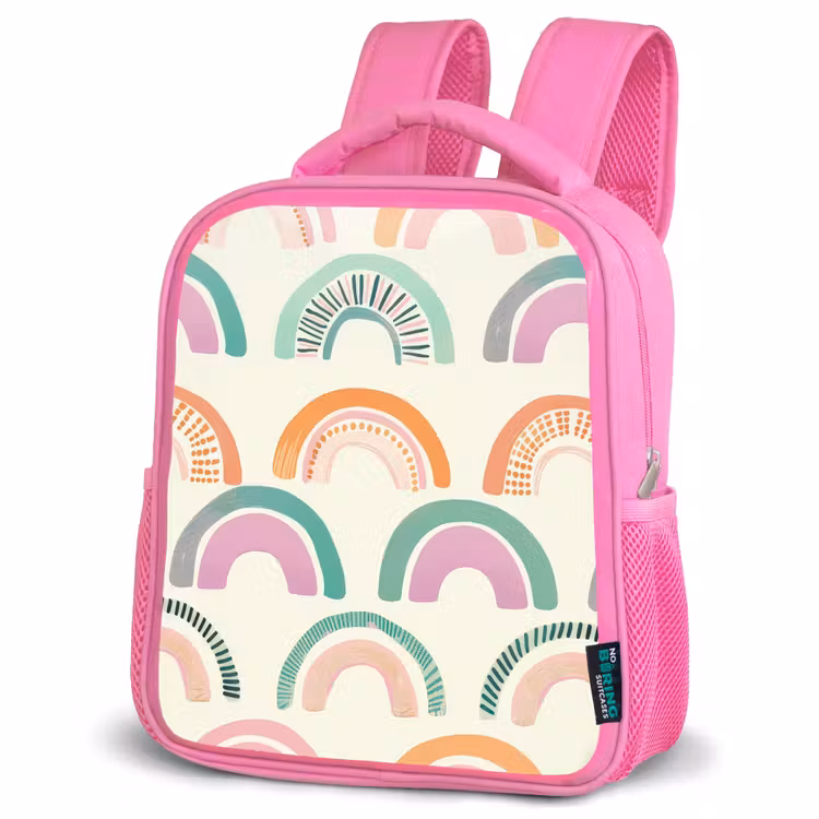 Kinderrugzak - Roze - Regenboog - Pastel - Patroon β 4