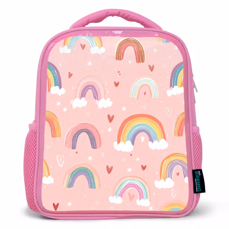 Kinderrugzak - Roze - Regenboog - Patroon - Pastel — 1