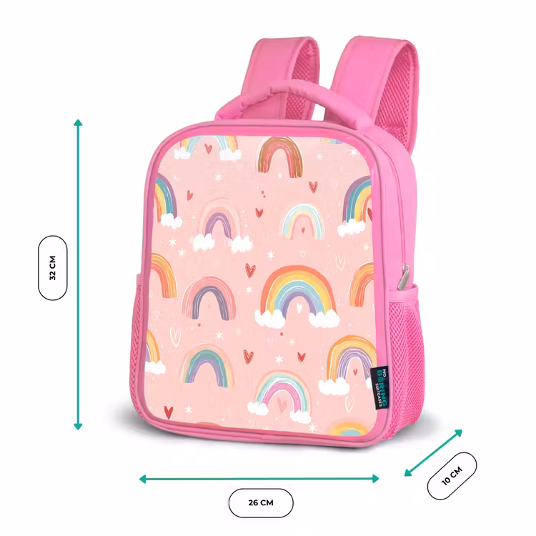 Kinderrugzak - Roze - Regenboog - Patroon - Pastel — 3