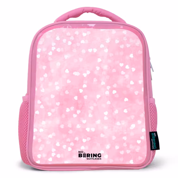 Kinderrugzak - Roze - Roze glitter hartjes — 1
