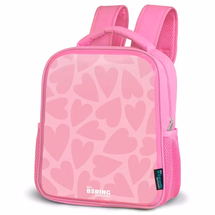Kinderrugzak - Roze - Roze hartjes patroon — 4