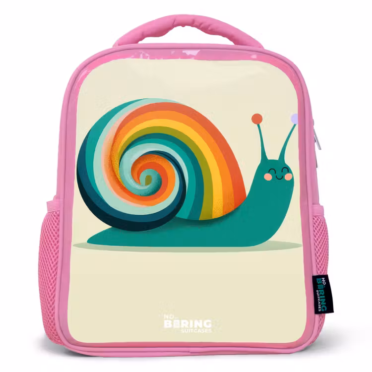 Kinderrugzak - Roze - Slak - Regenboog - Kleurrijk — 1