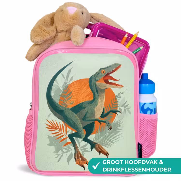 Kinderrugzak - Roze - Sluipende jager met bladeren — 2
