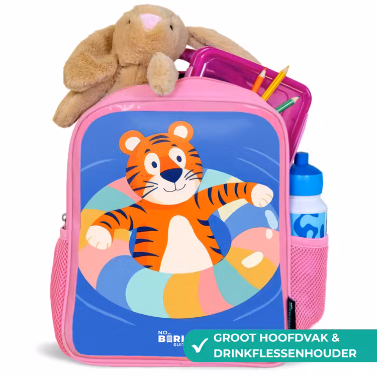 Kinderrugzak - Roze - Tijger - Zwemband - Water — 2