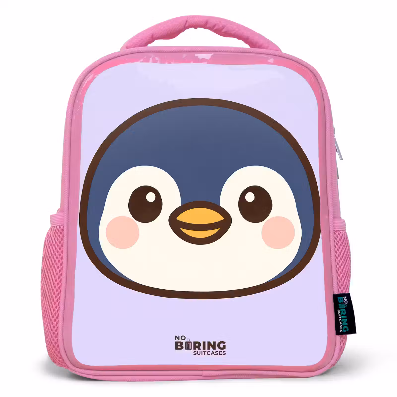 Kinderrugzak met naam - Roze - Pinguïn — 1