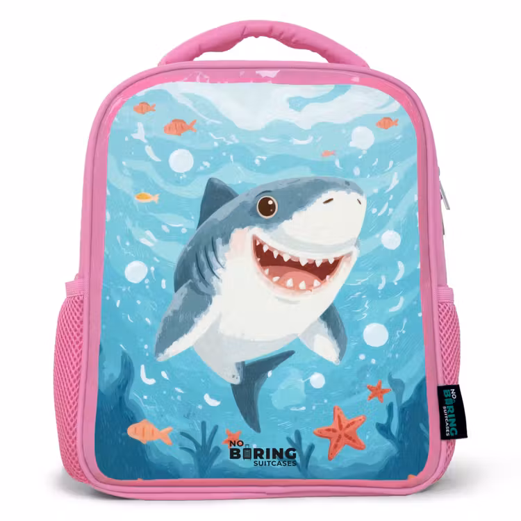 Kinderrugzak - Roze - Haai - Water - Zee — 1