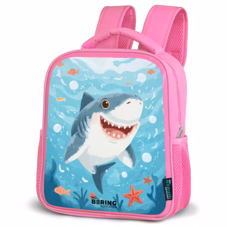 Kinderrugzak - Roze - Haai - Water - Zee — 4