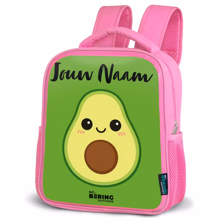 Kinderrugzak met naam - Roze - Kawai - Avocado - Groen — 4