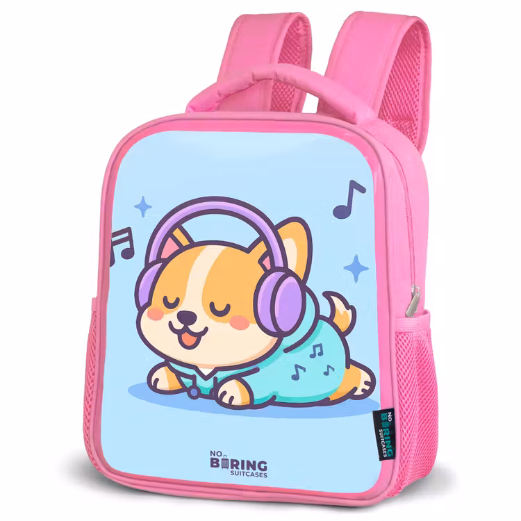 Kinderrugzak - Roze - Kawai - Hond - Muziek — 4