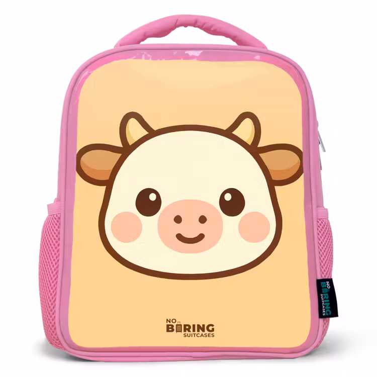 Kinderrugzak - Roze - Kawai - Koe - Bruin — 1