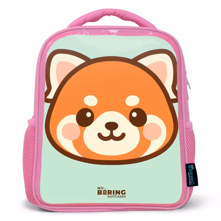 Kinderrugzak - Roze - Kawai - Rode panda - Groen β 1