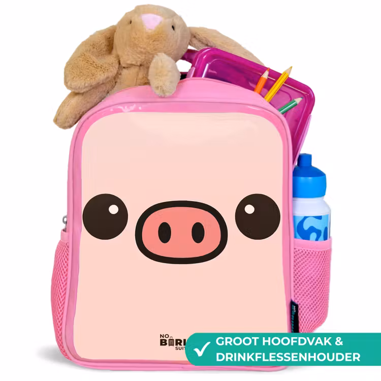 Kinderrugzak - Roze - Kawai - Varken - Roze — 2