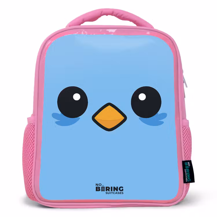 Kinderrugzak - Roze - Kawai - Vogel - Blauw — 1