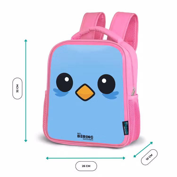 Kinderrugzak - Roze - Kawai - Vogel - Blauw — 3