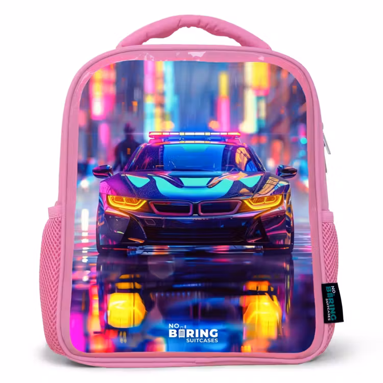 Kinderrugzak - Roze - Neon nightcar — 1