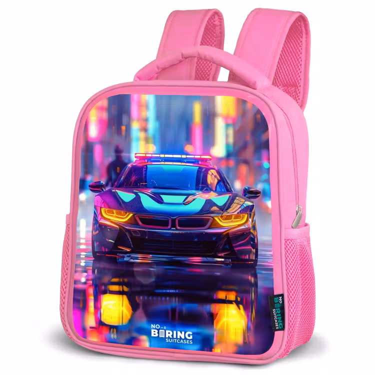 Kinderrugzak - Roze - Neon nightcar — 4