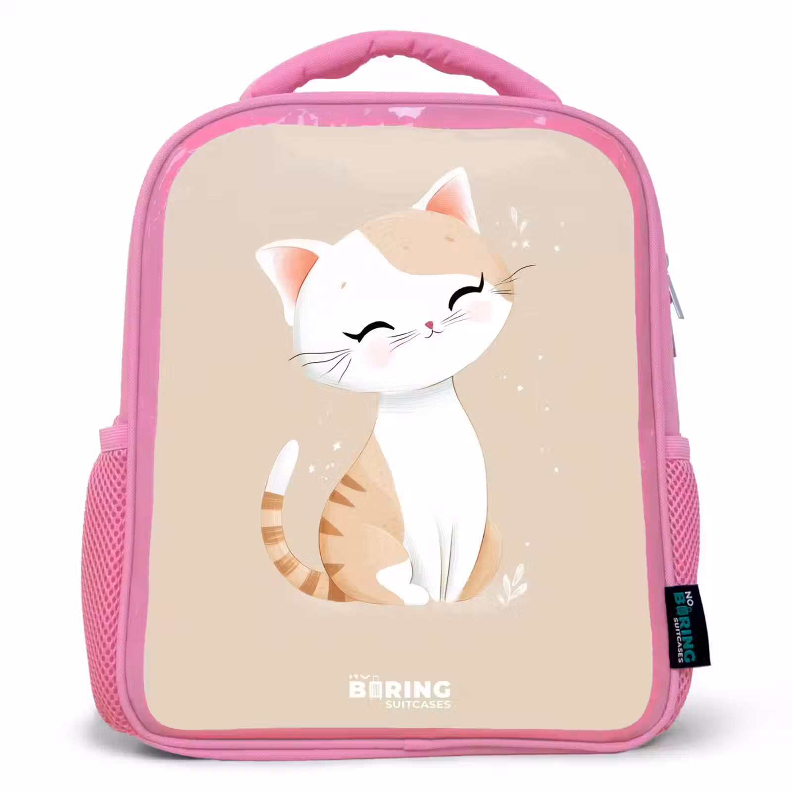 Kinderrugzak - Roze - Kitten in de kleuren beige en wit — 1