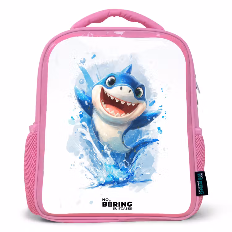 Kinderrugzak - Roze - Haai - Tanden - Water — 1