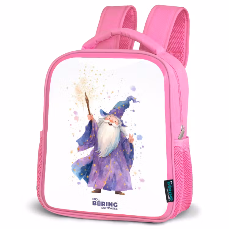 Kinderrugzak - Roze - Oude tovenaar met staf — 4