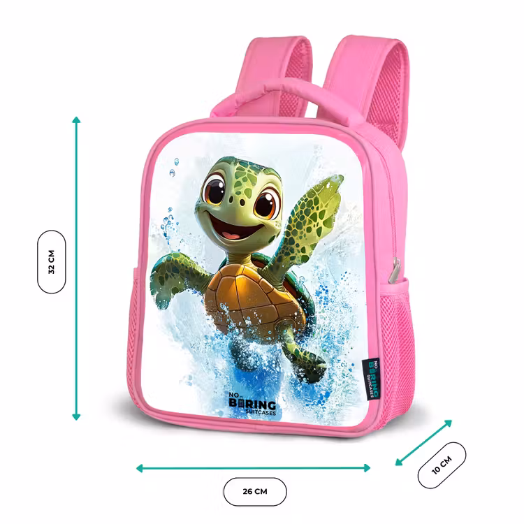 Kinderrugzak - Roze - Schildpad - Water - Groen — 3