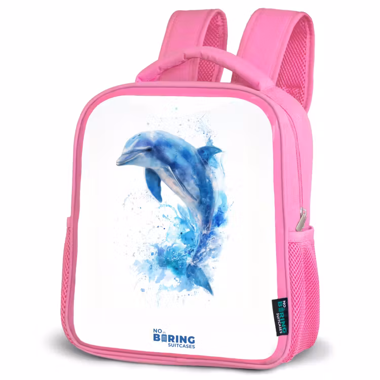 Kinderrugzak - Roze - Springende blauwe dolfijn β 4