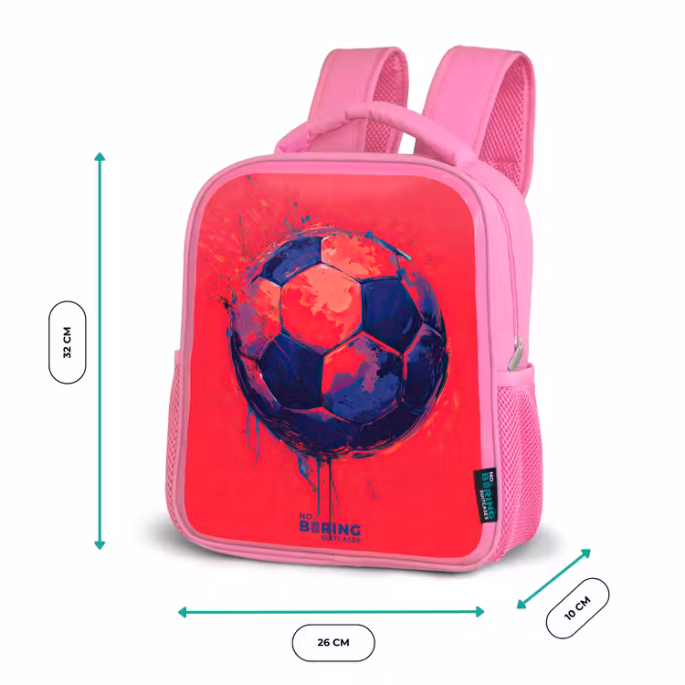 Kinderrugzak - Roze - Voetbal - Verf - Blauw - Rood — 3
