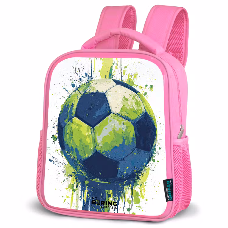 Kinderrugzak - Roze - Voetbal - Verf - Groen - Blauw — 4