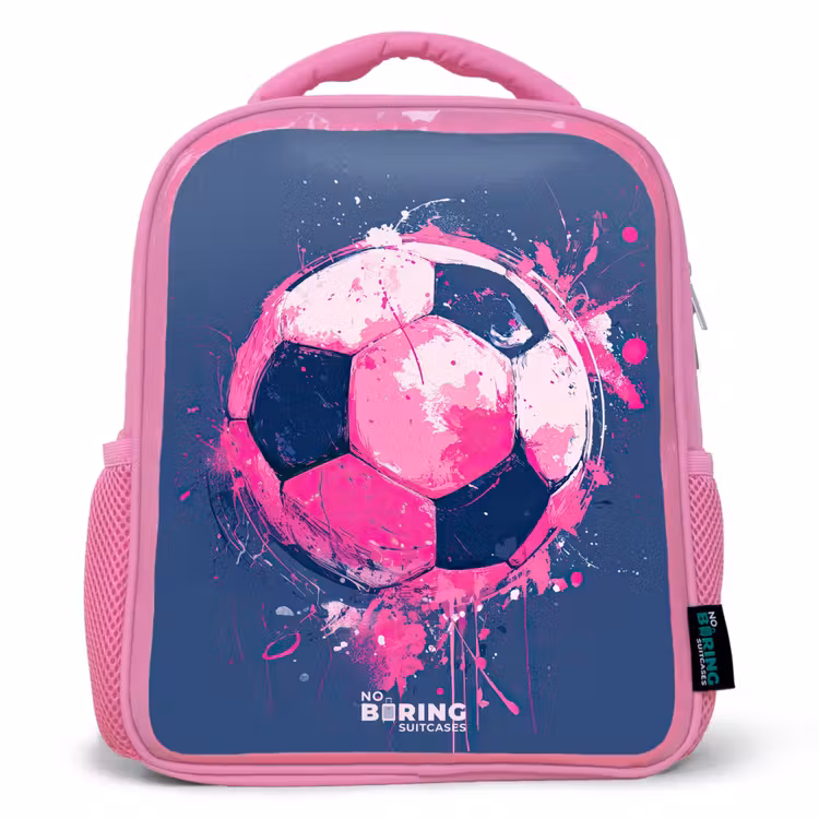 Kinderrugzak - Roze - Voetbal - Verf - Roze - Blauw — 1