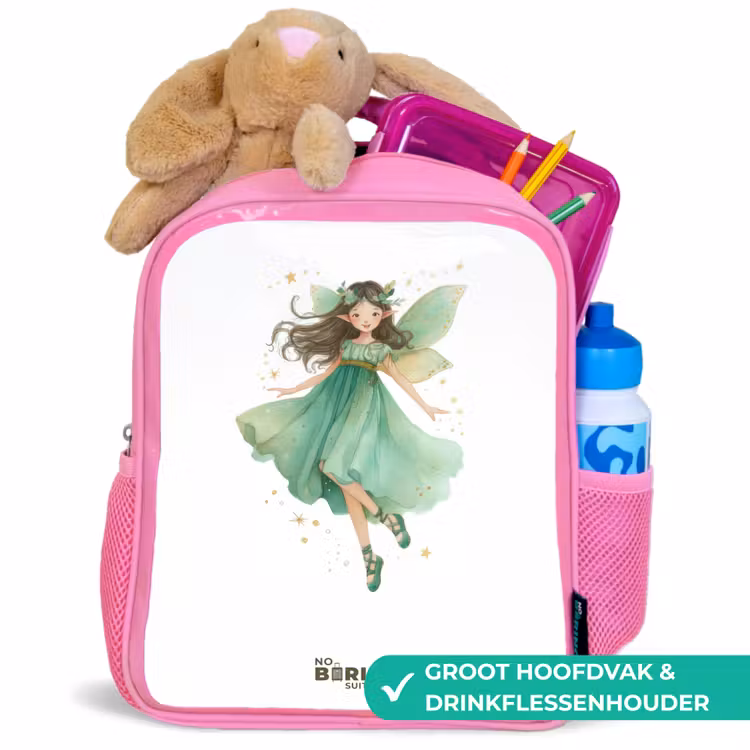 Kinderrugzak - Roze - Zwevende groene elf — 2