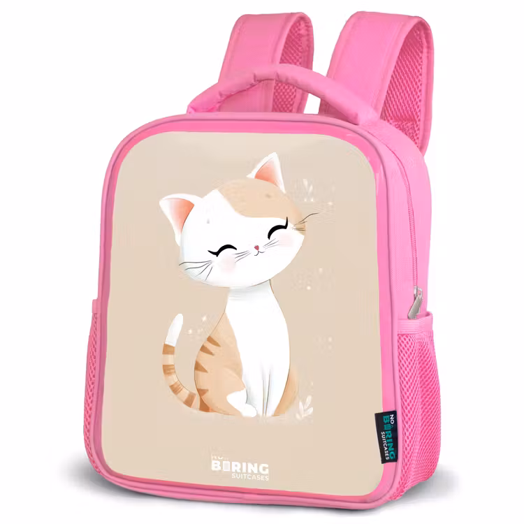 Kinderrugzak - Roze - Kitten in de kleuren beige en wit — 4