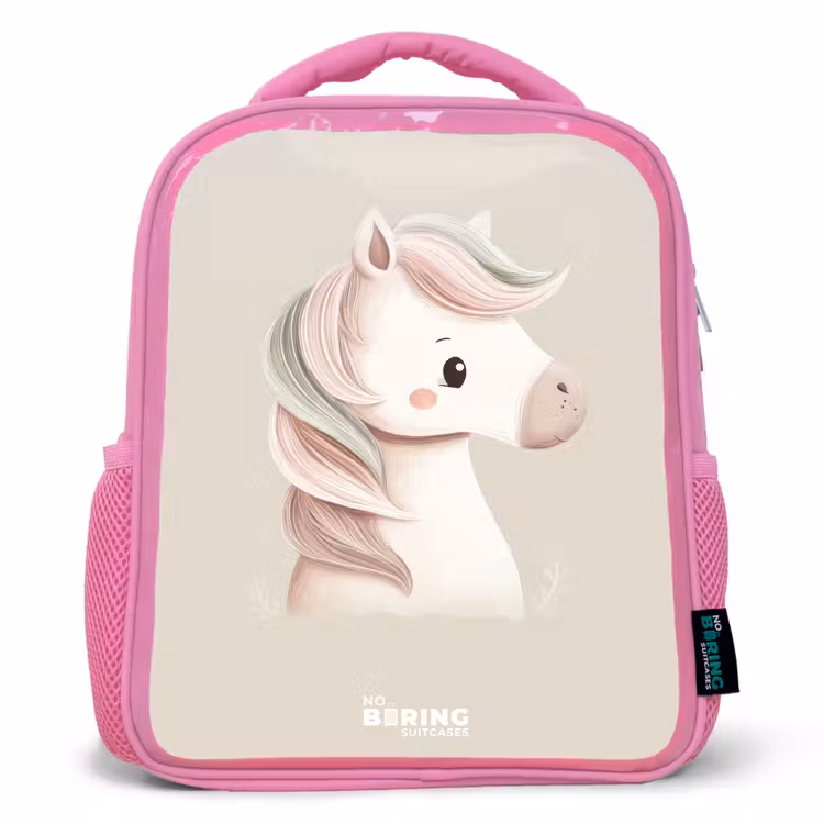 Kinderrugzak - Roze - Pony in roze pastel kleuren β 1
