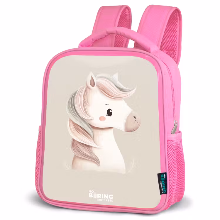 Kinderrugzak - Roze - Pony in roze pastel kleuren β 4