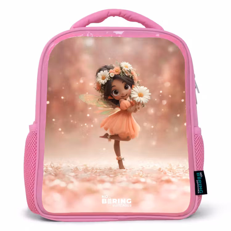 Kinderrugzak - Roze - Fee met madeliefjes β 1