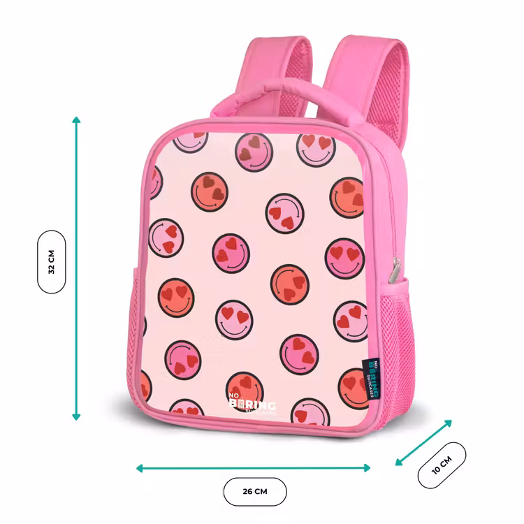 Kinderrugzak - Roze - Hartje - Smiley - Patroon — 3