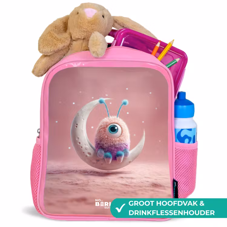 Kinderrugzak - Roze - Maanwip met Pluizig Wezentje β 2