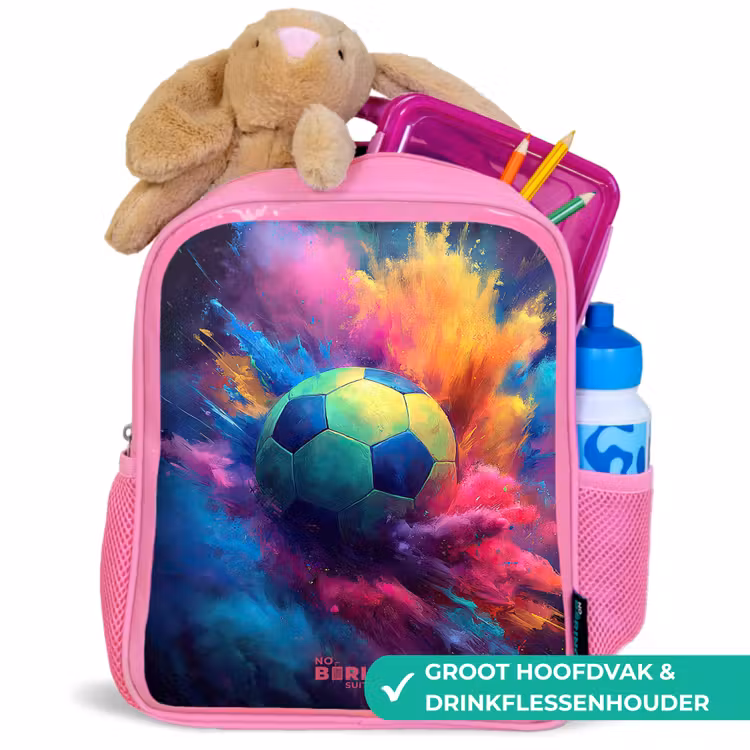Kinderrugzak - Roze - Neon - Bal - Kleurrijk — 2