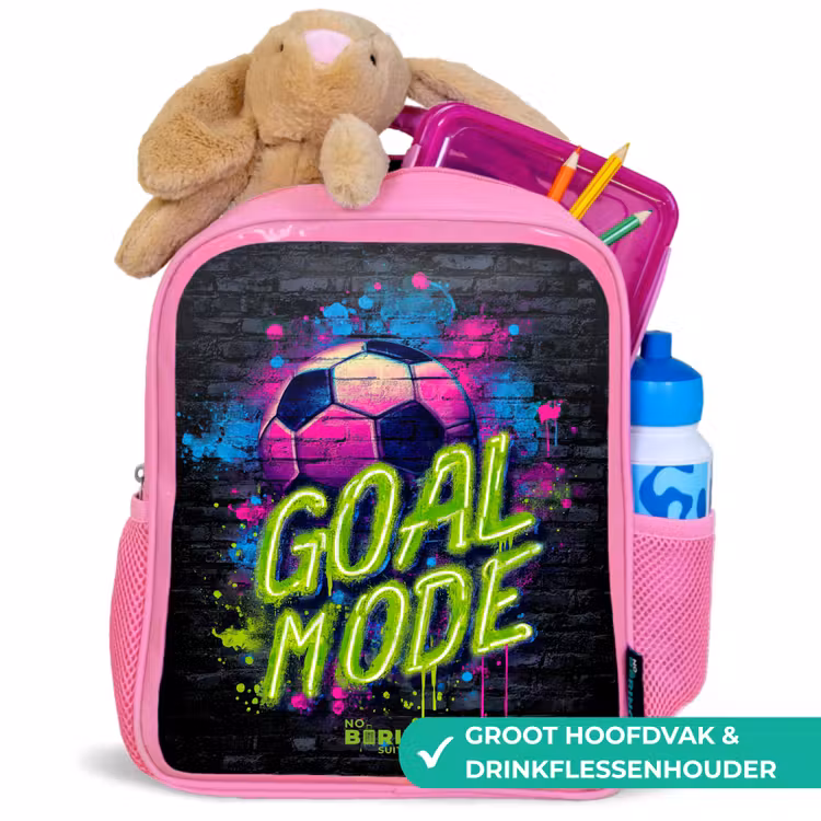 Kinderrugzak - Roze - Neon - Graffiti - Voetbal - Kleurrijk — 2