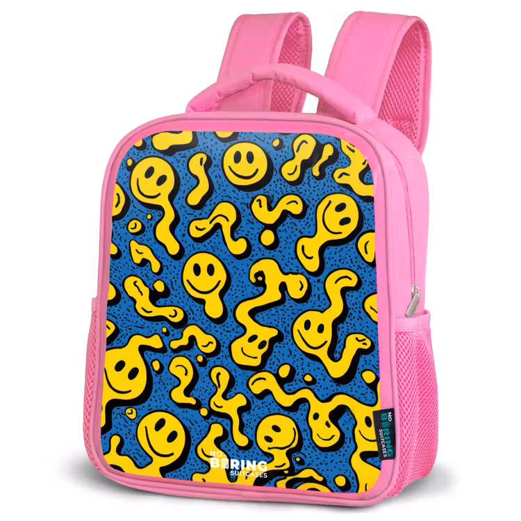 Kinderrugzak - Roze - Smiley - Blauw - Geel β 4