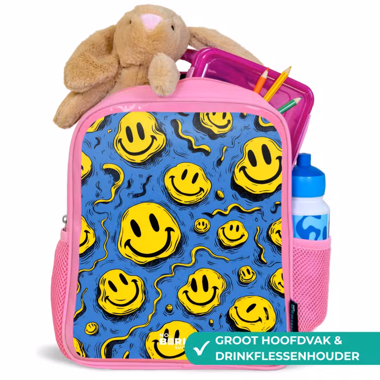 Kinderrugzak - Roze - Smiley - Geel - Blauw — 2
