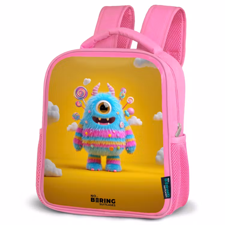 Kinderrugzak - Roze - Snoep - Monster - Regenboog â 4