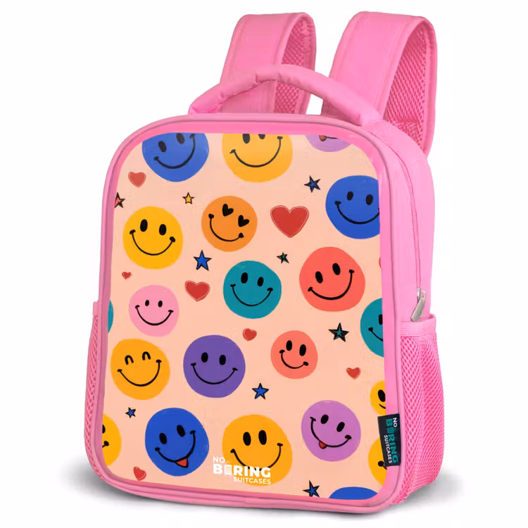 Kinderrugzak - Roze - Vrolijk Smiley-patroon — 4